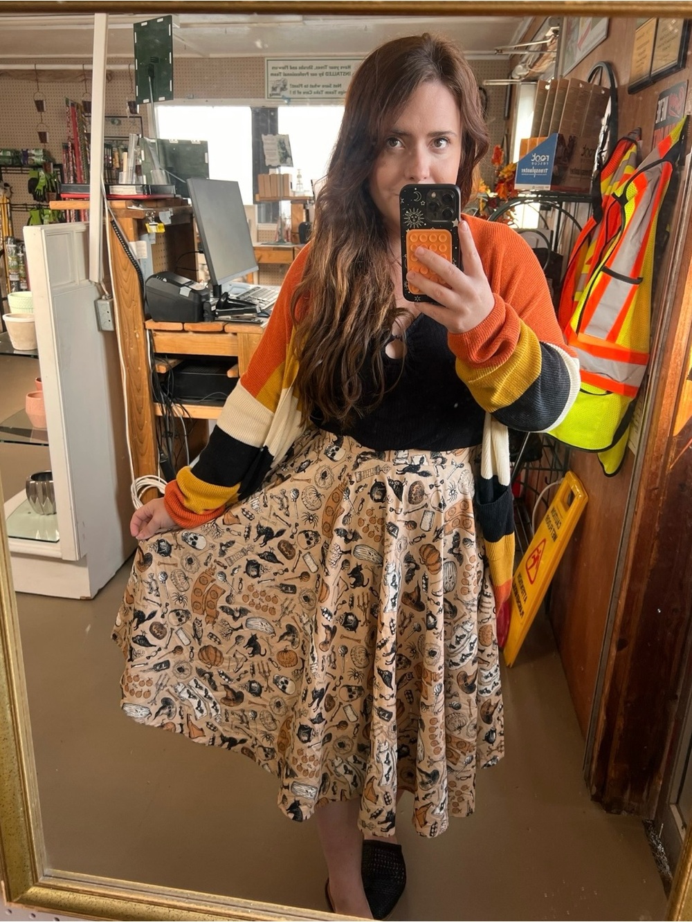 Magnolia Place Halloween Swing Skirt Unique Vintage Size 2XL (fits like large!)